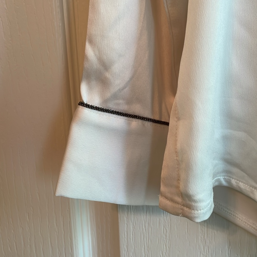 Ann Taylor Long Sleeve White Blouse XS - Picture 2 of 5
